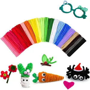 Pipe Cleaners Craft Bulk 200pcs Chenille Stems Art Supplies for Creative DIY Projects Room Decor Christmas Decorations Juegos para Niños Fidget Toys Gifts for Ages 5-7