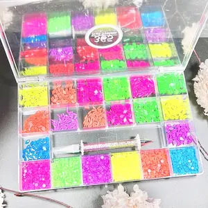 Neon Rhinestones Box - 9340pcs, Diamond Picker & 14 Shapes Included