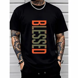 100% Cotton Golf Gift T-Shirt For Men and Women Blessed 3D Printed Graphic Tee For Men Plus Size Comfort Fit Short Sleeve Shirt With Bold Geometric Design Breathable Fabric For Casual Wear Leisure Outfits And Everyday Style shirts men