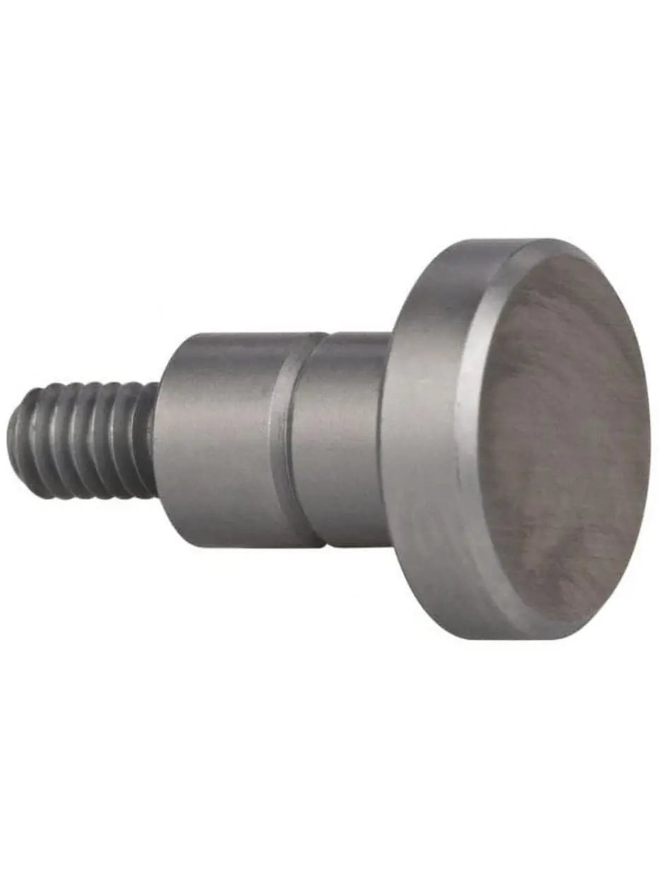 Mitutoyo 101189 High-Quality Carbide Flat Contact Point, 0.375 in. (3/8 in.) Dia., M8 Thread, Dependable Mechanical Hardware Tool