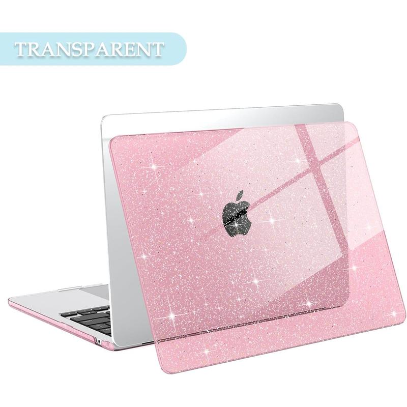 Glitter Clear Case Compatible with MacBook Air 13 inch 2025 2024-2022 M4 M3 M2 (Model A3240 A3113 A2681), Sturdy Hard Shell with Keyboard & Screen Cover for MacBook Air 13.6",