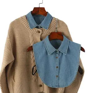 Men's and women's denim false collars are simple and versatile, making them a must-have for layering. They are suitable for various occasions such as daily life and the workplace.