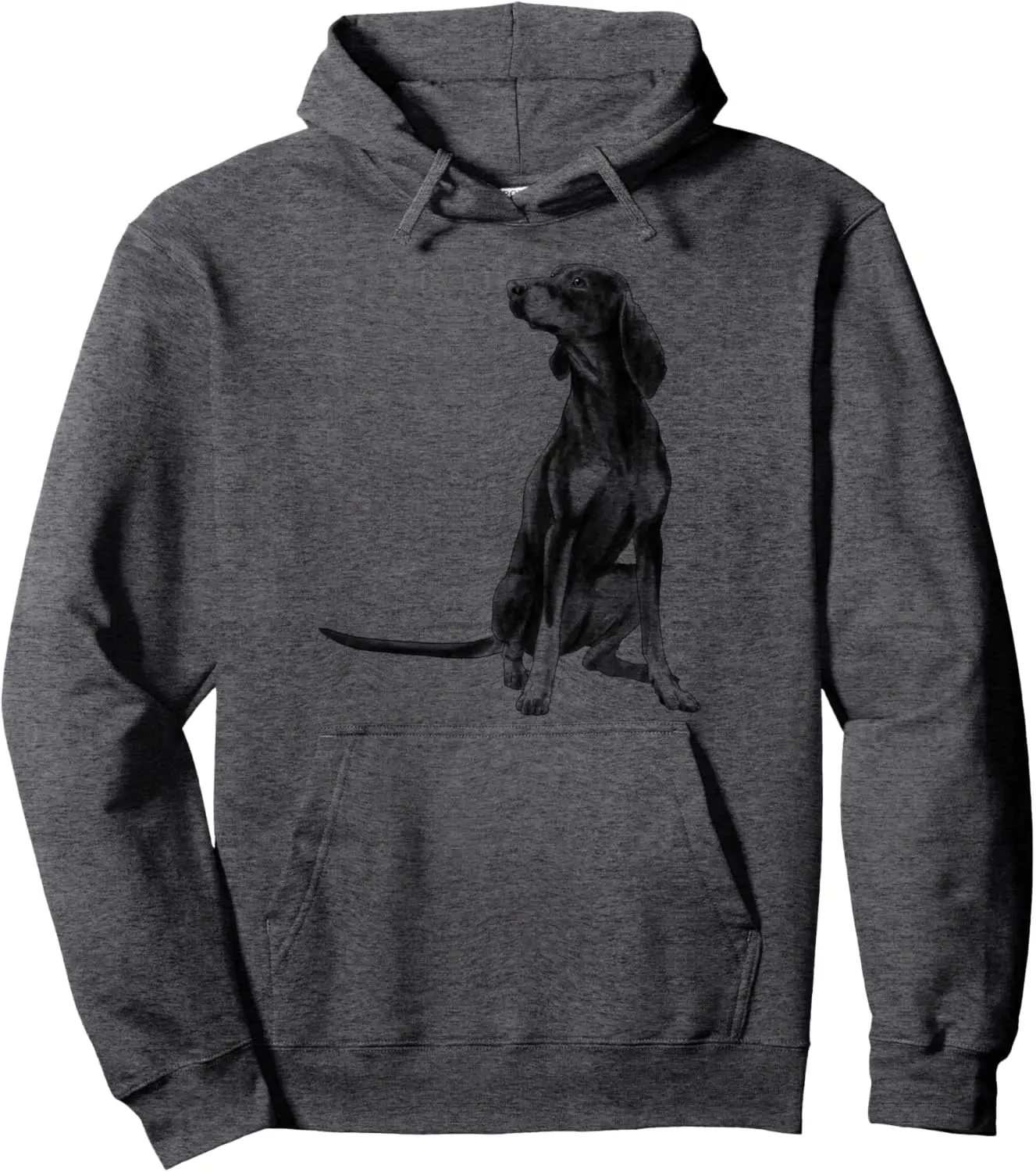 Sitting Dog Black and Tan Coonhound Pullover Hoodie