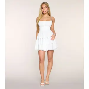 Extra Sweet Chiffon Ruffle Skater Dress