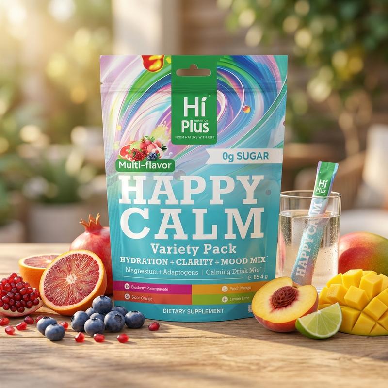 Calming Mix HiPlus Magnesium Calming Drink Mix with Vitamin D3 for Better Sleep ...