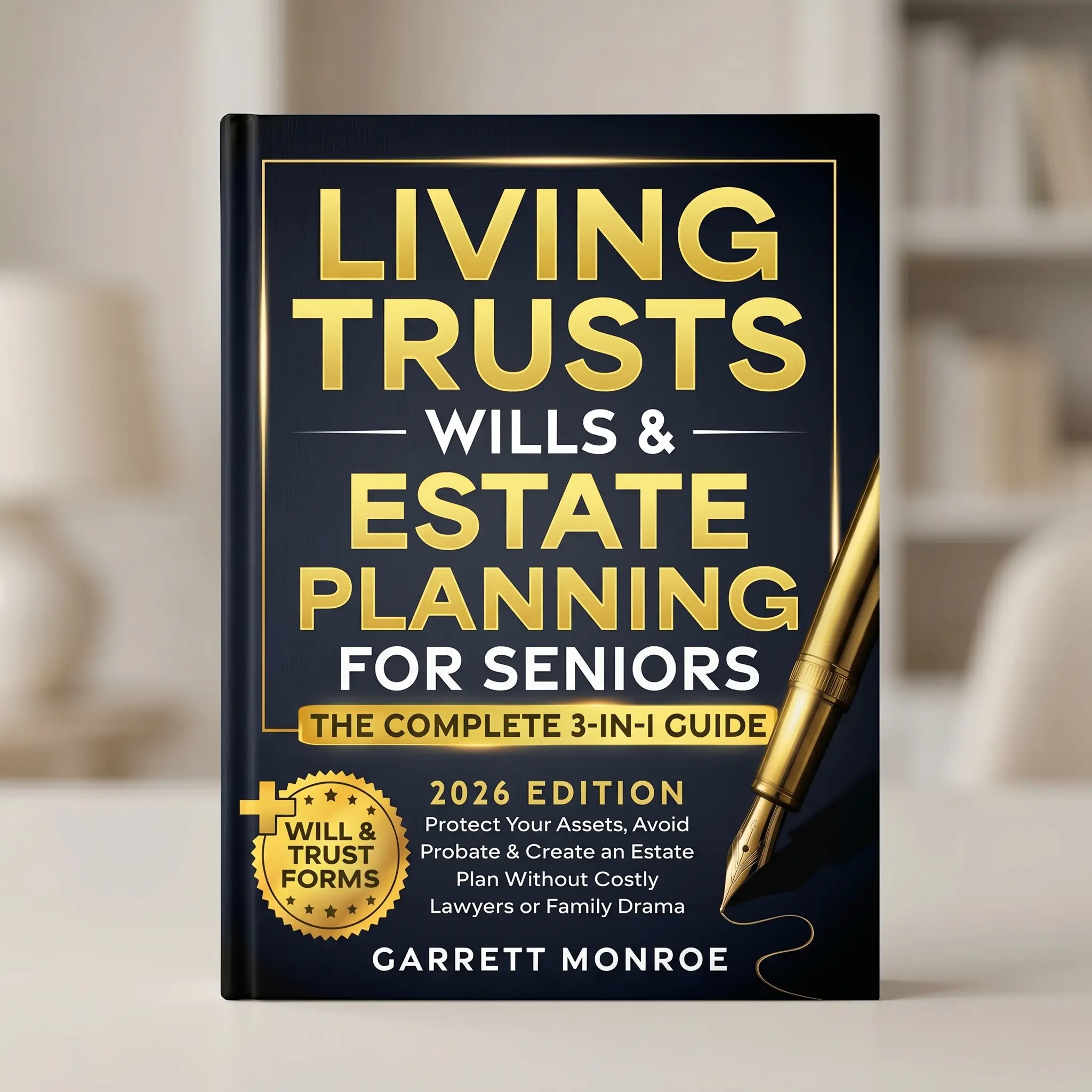 Living Trusts, Wills & Estate Planning for Seniors: Complete 3-in-1 Guide to Organize Your Assets, Create a Will or Trust, Avoid Probate, Reduce Family Stress & Use Simple Forms and Checklists