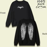 Black round neck hoodie