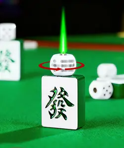 Chinese Style Mahjong "Fortune" Lighter (Butane-Free), Fun Stress Relief Toy, Gift for Family and Friends (Butane-Free)