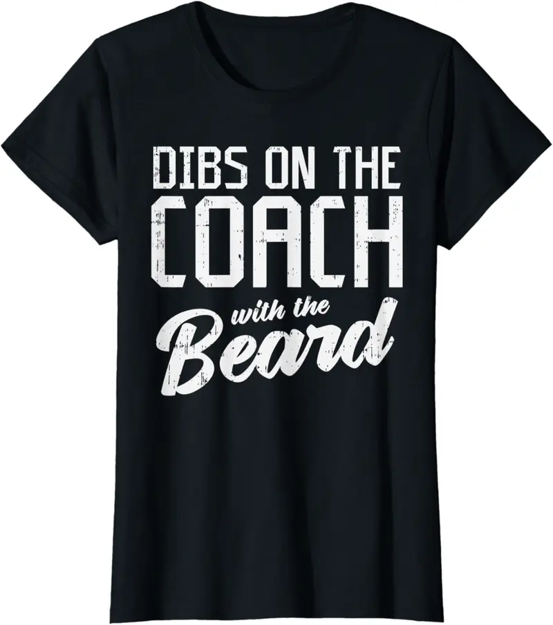 Womens Dibs Coach Beard Football Gridiron Sport Wife Women Gift T-Shirt - Vikramvikran Shop 86B08DVP97BJ