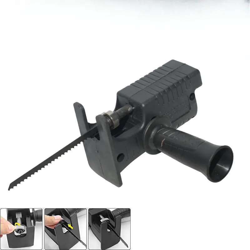 Drill-to-chainsaw conversion kit for handheld reciprocating saws — multifunctional compact woodworking saw Wood Cutting Tool Wood Cutter