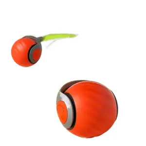 Interactive Cat Dog Toy Ball with Feather Tail - Smart Motion Activated