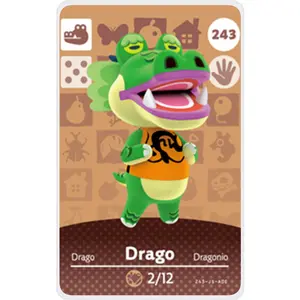 Drago - Villager NFC Card for Animal Crossing New Horizons Amiibo