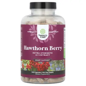 Nature's Craft Hawthorn Berry, 240 Capsules (665 mg per Capsule)