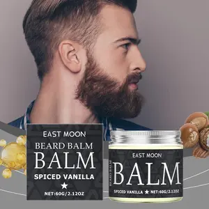 Vegan Vanilla Mustache Care Balm, Nourishing Moisturizing Softening Glossy Soothing Hydrating Gentle Care Balm, Natural Ingredients