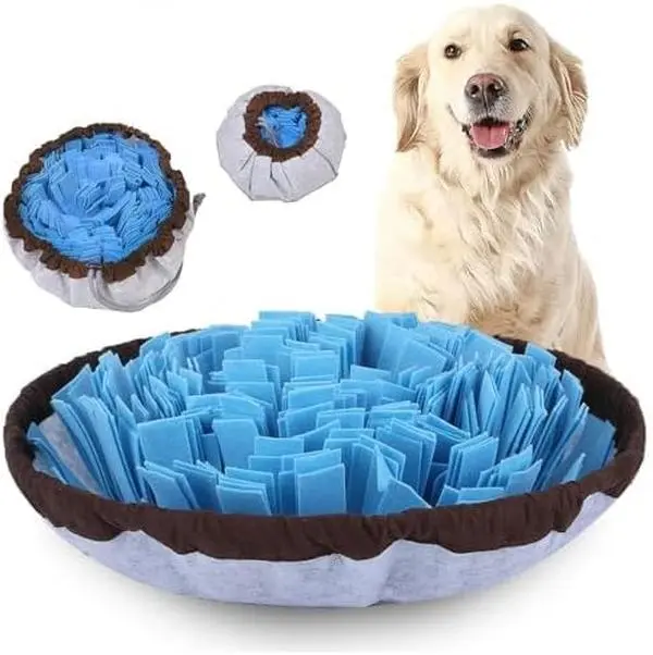 Snuffle Mat for Dogs - Interactive Puzzle Toy & Slow Feeder for Large & Small Breeds, Dog Enrichment Foraging Mat for Mental Stimulation & Stress Relief