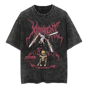 valentine shirts DENJI - CHAINSAW MAN Anime Retro Street Style Washed Crew Neck Anime T-Shirt,Unisex Fashion Graphic Tee,Streetwear Clothing,Trendy Outfit,Anime lover t-shirt FO90915,fathersdaygift