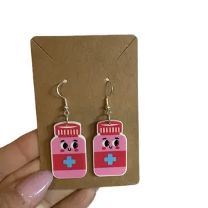 Acrylic Earrings of different designs-live claims. $12-1 pair