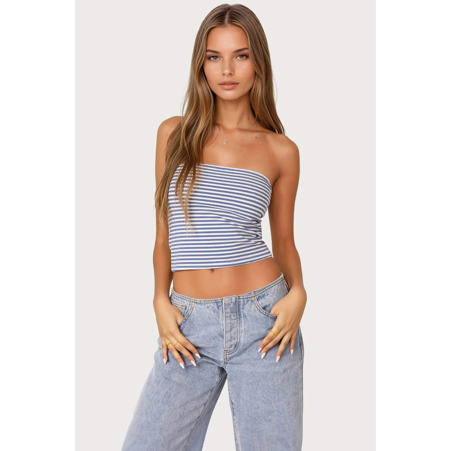 Lilah Striped Tube Top Lilah Striped Tube Top