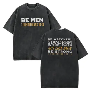 Christian Mens Shirt, Be Watchful Stand Firm Act Like Men Shirt, Inspirational Christian Quote Tee, Faith-Based Apparel Gift for Him