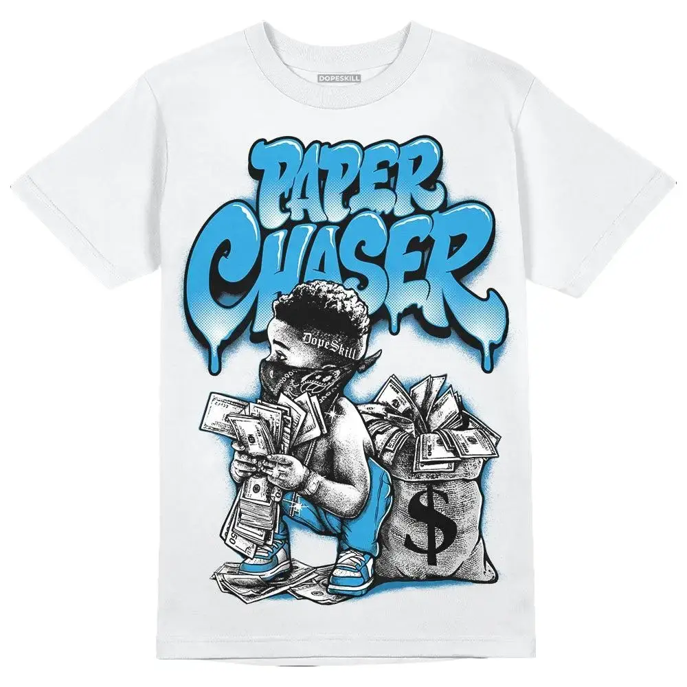 DopeSkill Graphic Tees Military Blue 4s Streetwear Unisex Cool T-Shirt Sneaker Colour Matching Hustle Kid Graphic