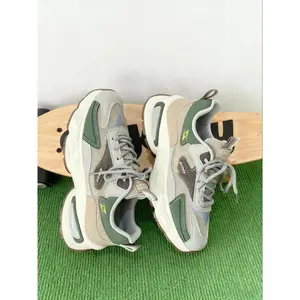 Unisex Casual Sneakers, Textile Upper Material, Rubber Sole, Striped Pattern, Spring & Fall Season, Less Than Ankle Height