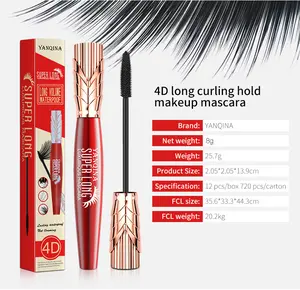 QIC 4D Stereo Lengthening Mascara, Lengthening and Thick, Volume, Long Lasting, Smudge-Proof, All Day Full, Long, Thick, Smudge-Proof Evelashes Waterproof Long-Wearing brushes