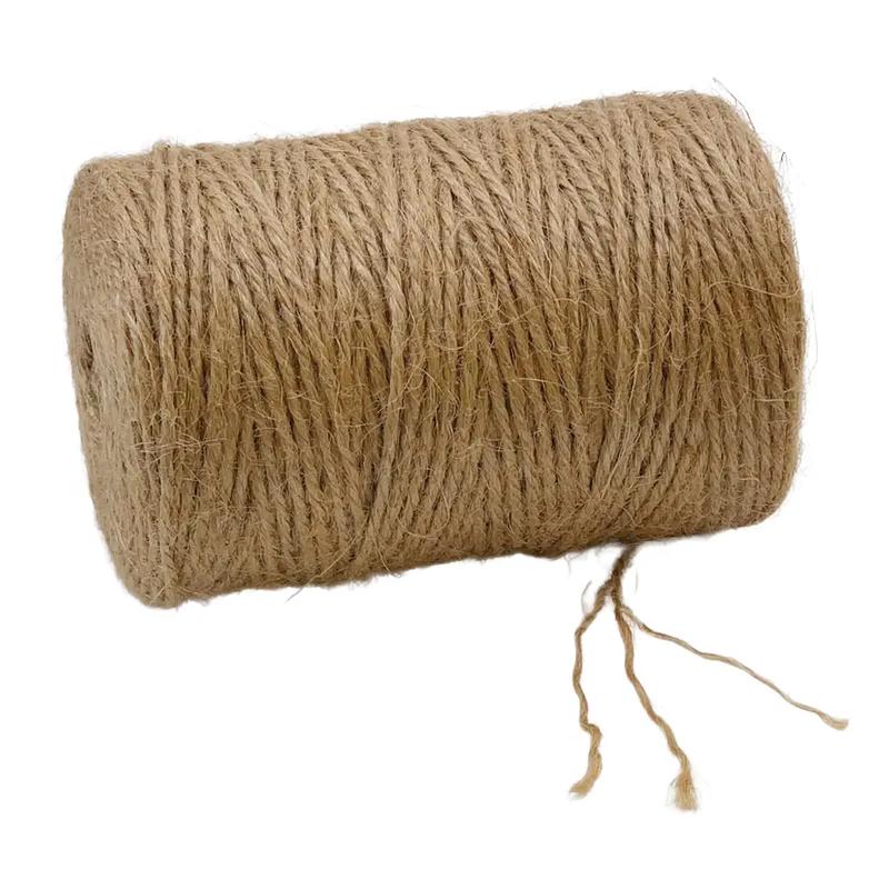 Natural Jute Twine 600 Feet Long Twine String for Crafts Gift Wrapping Packing Gardening Wedding Decor (Brown 2mm * 600feet)