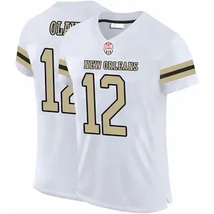 Mens Football Stitched T-Shirt for Sports Fan Black/White