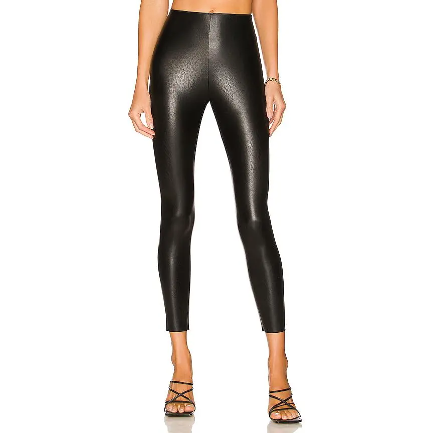 Commando Petite Faux Leather Leggings in Black