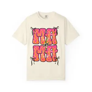 MAMA Hot Pink Tie-Dye Lettering T-Shirt | Floral Stiletto Graphic