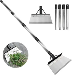 Multifunctional Heavy Duty Garden Cleaning Shovel with Adjustable 59" Handle – Steel Scraper Tool for Weeding, Digging & Ice Removal