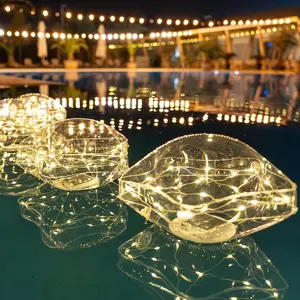 Christmas Solar Floating Pool Lights - 14''  Lights Outdoor for Pool Decor, Inflatable & Hangable Outdoor Christmas  Light,  Pool Decorations -  Gifts (2 Pack Warm)