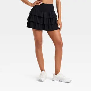 Women's Layered Ruffle Skort - JoyLab Black L