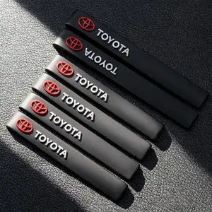 6Pcs Rubber Car Anti-collision Bumper Strip Protector Stickers Auto Accessories For Toyota Supra Aygo Prado RAV4 Hilux Yaris Corolla 4Runner Camry Avalon Avensis CHR Venza Auris Verso Crown Kluger Tacoma Verso