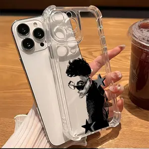 Anti-Drop Transparent Soft Back Case for iPhone 17 16 15 14 13 12 11 Pro Max X XR XS Max Air 8 7 Plus, Rapper R-Rauw A-Alejandro Phone Cover