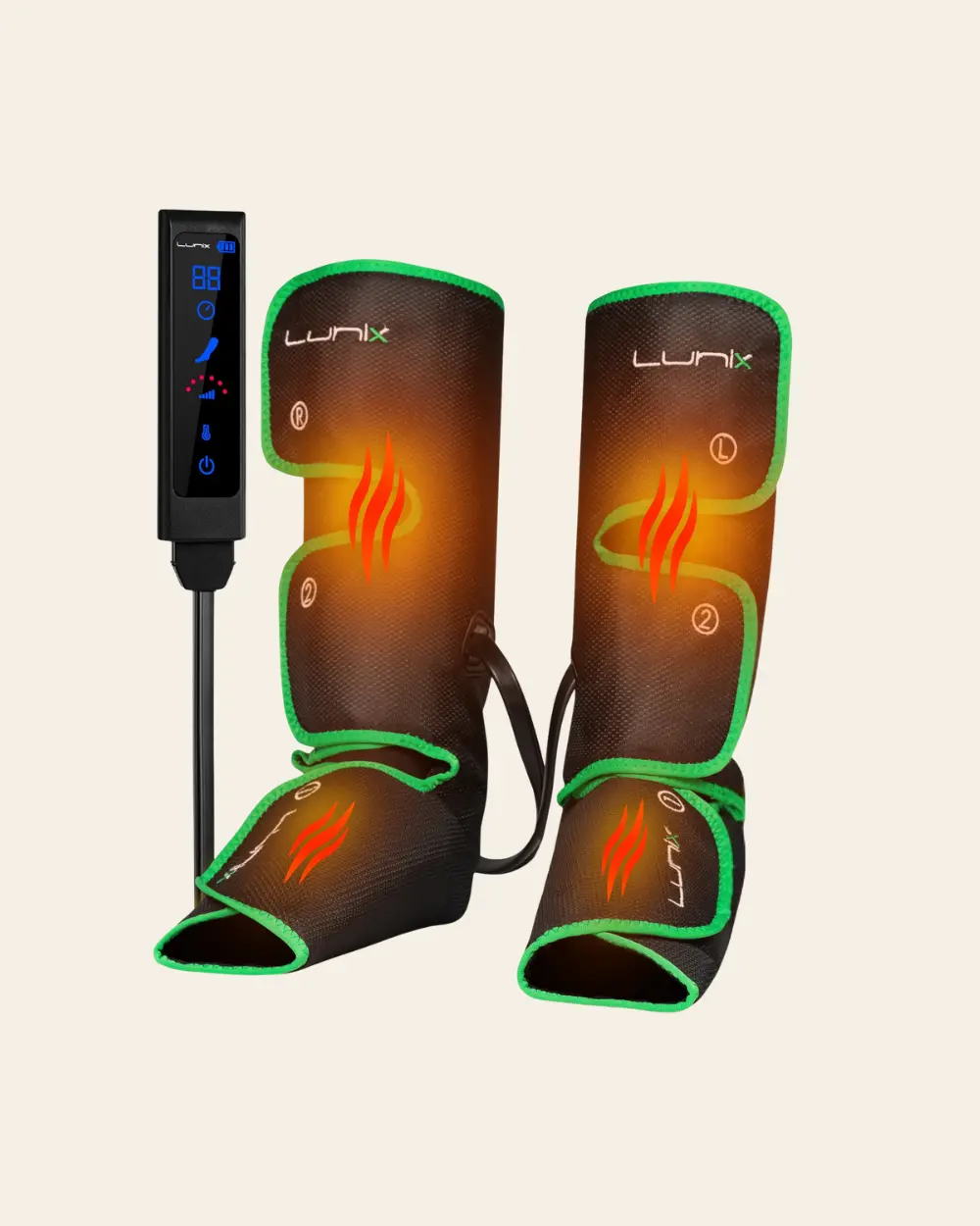 LX1 Foot and Calf Compression Massager, Forest Green