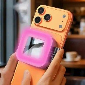 Selfie Light Foldable Phone Night with Mirror Rechargeable RGB LED Fill Light Disco Party Mode Portable Ring Light for  Magsafe for Selfies/Photography//Zoom Calls