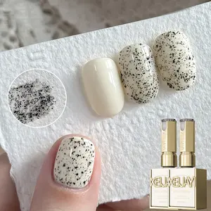 2PCS*15ML No.62+ Eggshell Gel New Popular Nail Art Eggshell Fragment Gel Nail Polish with Milky White 2 Color Set, Salon Nail Art Design Nail Polish Gel Spring Popular Fashion LED Nail Art Shiny Glossy Solid Cutics Manicure