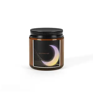 Moonlight Glow Soy Candle — Amber Jar Scented Candle