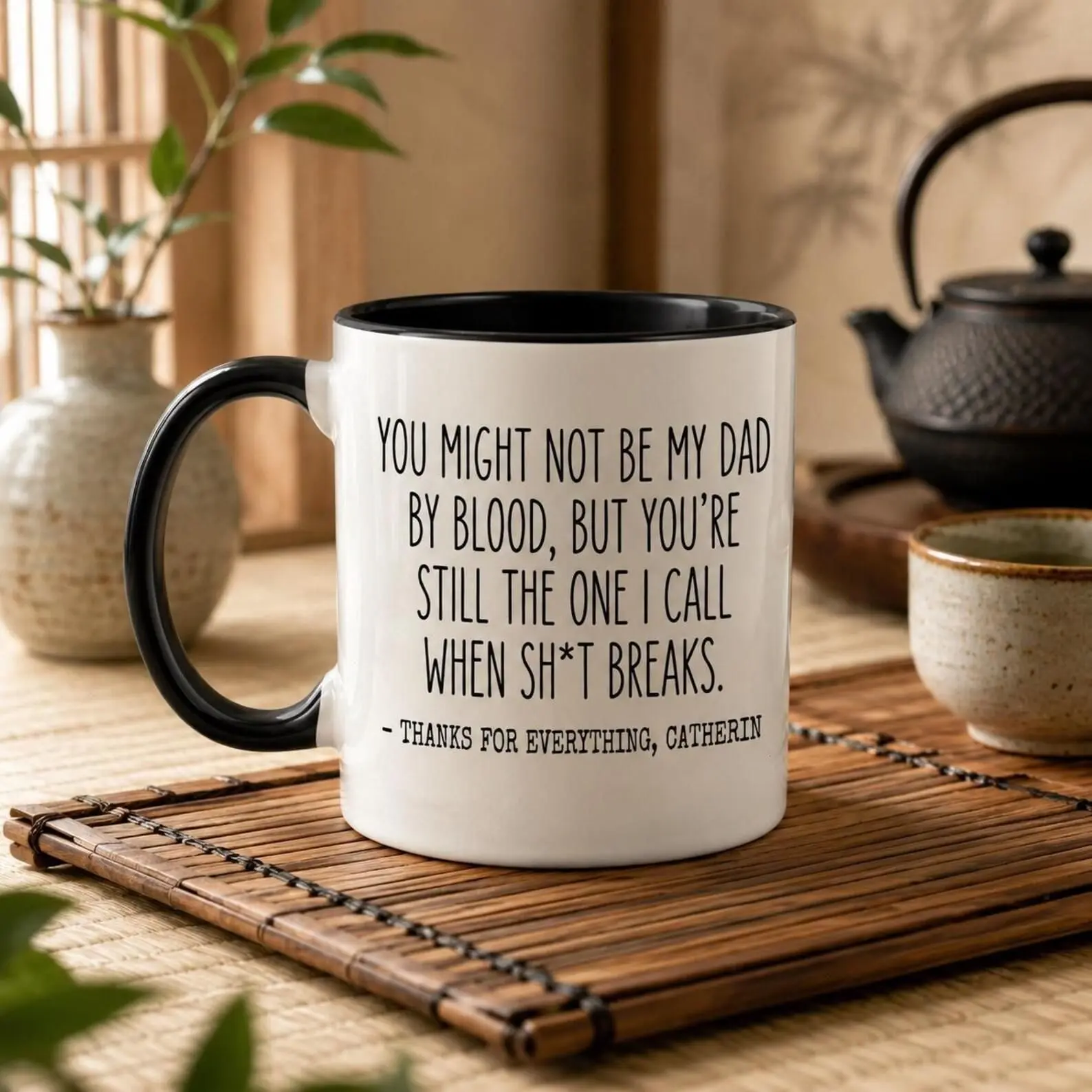 Personalized stepdad mug, funny coffee mug for dad, not my blood father, gift for stepdad, Father's Day gift, stepdad birthday gift