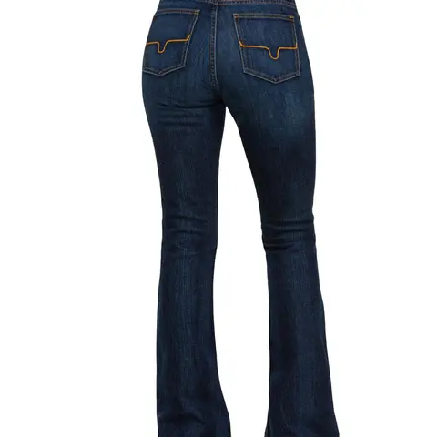 Kimes Ranch Women's Women'S Dark Wash Jennifer High Rise Wide Flare Jeans - Wj-10514