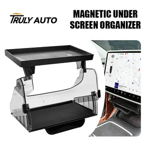 Truly Auto-Hide Magnetic Storage | Tesla Model Y & 3 (Black)