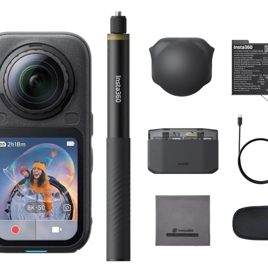 Insta360 X6 Essentials Bundle - 8K 360 Camera with 1/1.1" Sensors