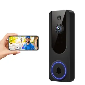 Wireless Smart Doorbell Camera With Free Chime, Rechargeable Wireless Doorbell, AI Human Detection, Instant Alert, Live Image, Two-Way Audio, 2.4G WiFi Camera, Security Outdoor Camera, Night Vision, 100% Wire-Free, Cloud Storage, Battery Powered Camera