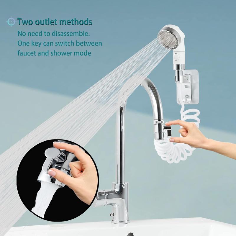 Sink Hose Sprayer Attachment for Faucet,Shower Head Sink Hose Attachment for Pets Dog Rinse, Hair Washing Rooms, Kitchens, Bathrooms, Laundry Rooms Sink Hose Sprayer Attachment for Faucet,Shower Head Sink Hose Attachment for Pets Dog Rinse, Hair Washing Rooms, Kitchens, Bathrooms, Laundry Rooms
