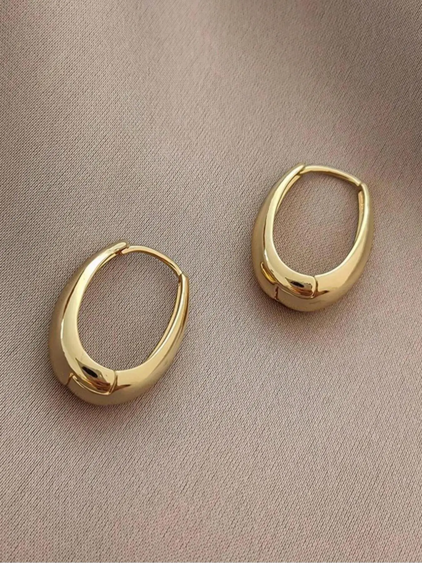 Simple Hoop Earrings (1 Pair), Fashionable Earrings for Women, Daily Clothing Decor, Trendy All-match & Exquisite Jewelry for Birthday Gift