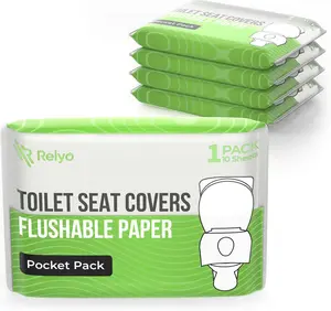 50 Pack Toilet Seat Cover Paper Flushable