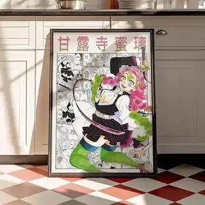 Demon Slayer Mitsuri Poster Print, Love Hashira Character Print, Manga Room