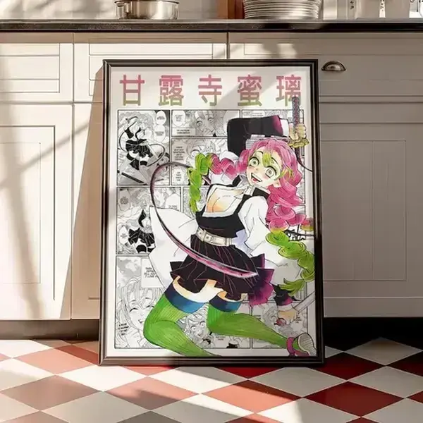 Demon Slayer Mitsuri Poster Print, Love Hashira Character Print, Manga Room
