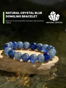 Natural Blue Dumortierite Delicate Bracelet, Natural healing crystal, carries an understated and noble texture due to its rarity, symbolizes the qualities of loyalty and honesty. Guides rational planning; handcrafted carefully